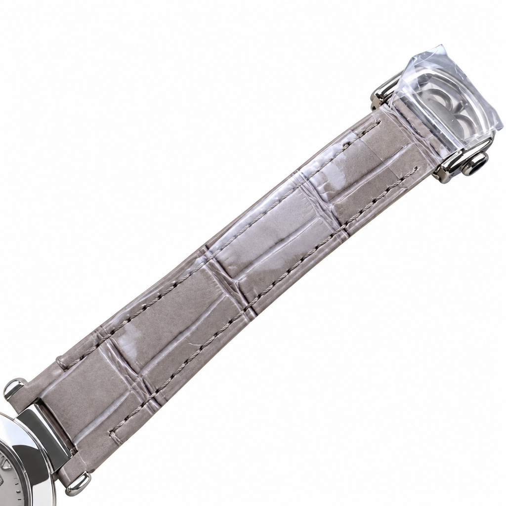 Cartier Pasha de Cartier Steel Grey Leather Watch