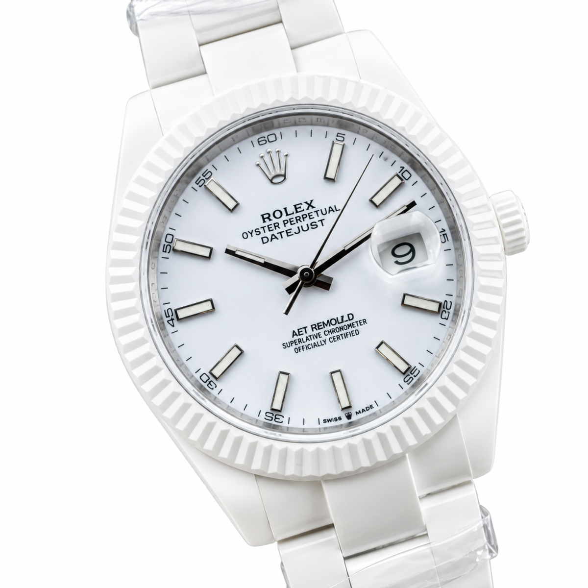 Rolex Datejust 41 White Ceramic White Dial