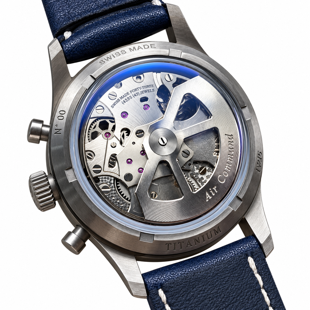 Blancpain Air Command Flyback Chronograph Steel Blue Dial Watch