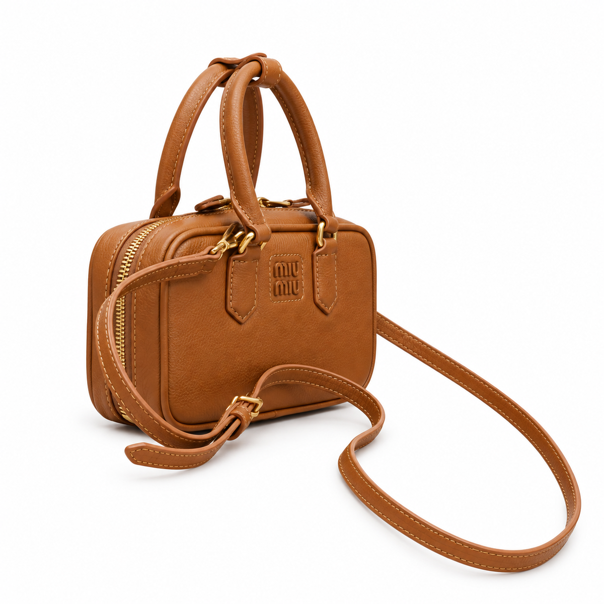 Miu Miu Mini Leather Top Handle Bag 19cm