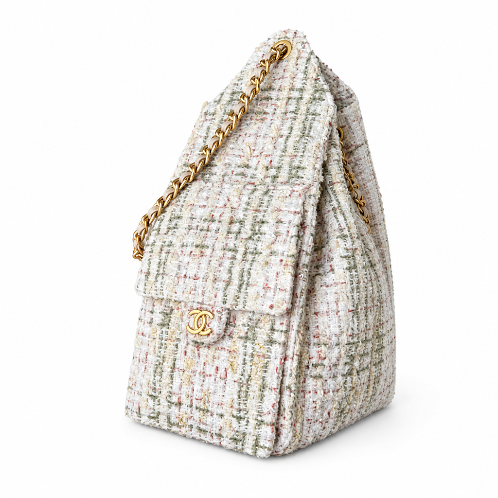 Chanel Classic Quilted Large Top Handle Tote Bag | CC Turn-Lock Chain Strap — 40cm