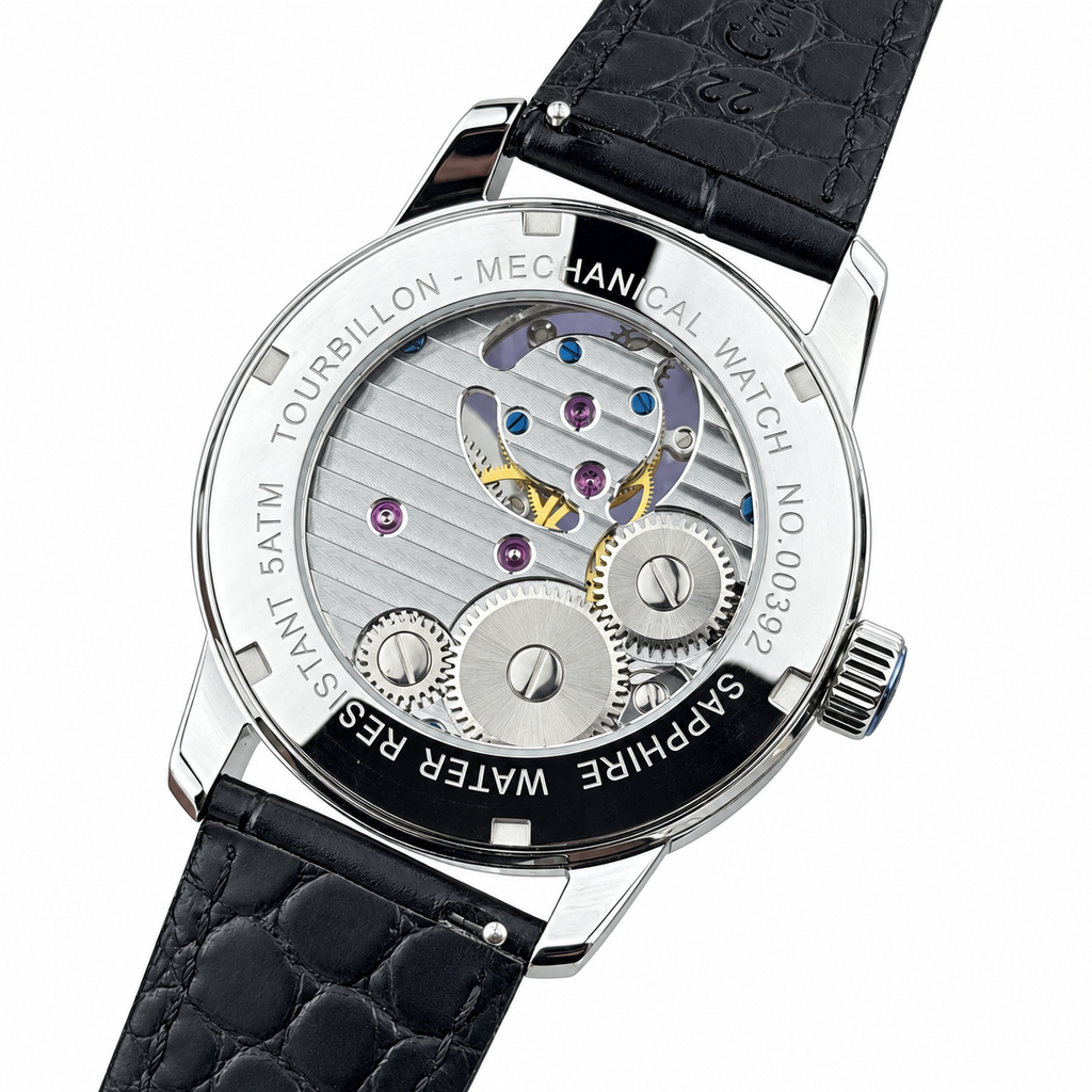 Patek Philippe White Gold Calatrava Tourbillon Rainbow White Dial
