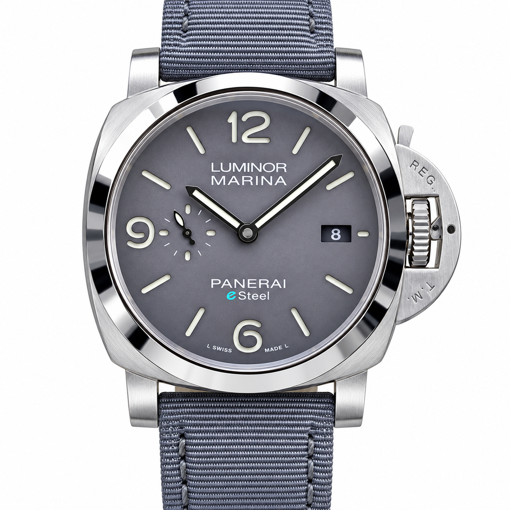 Patek Philippe Aquanaut Automatic 44mm Men's White Gold Watch Blue Dial