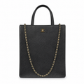 Chanel Black Smooth Leather Large Shopper Tote | Dual Handles & Gold CC Chain