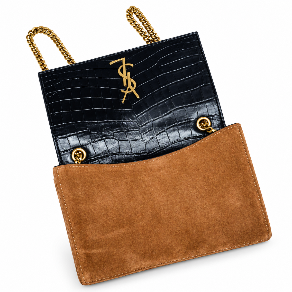 Saint Laurent Kate Medium Bag – Tan Suede
