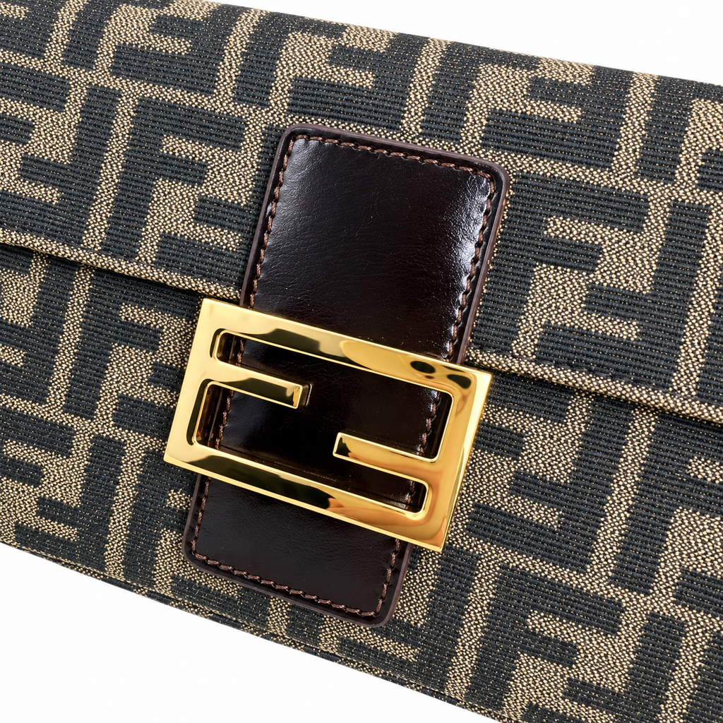 Fendi Baguette Quilted Leather Shoulder Bag – Ivory