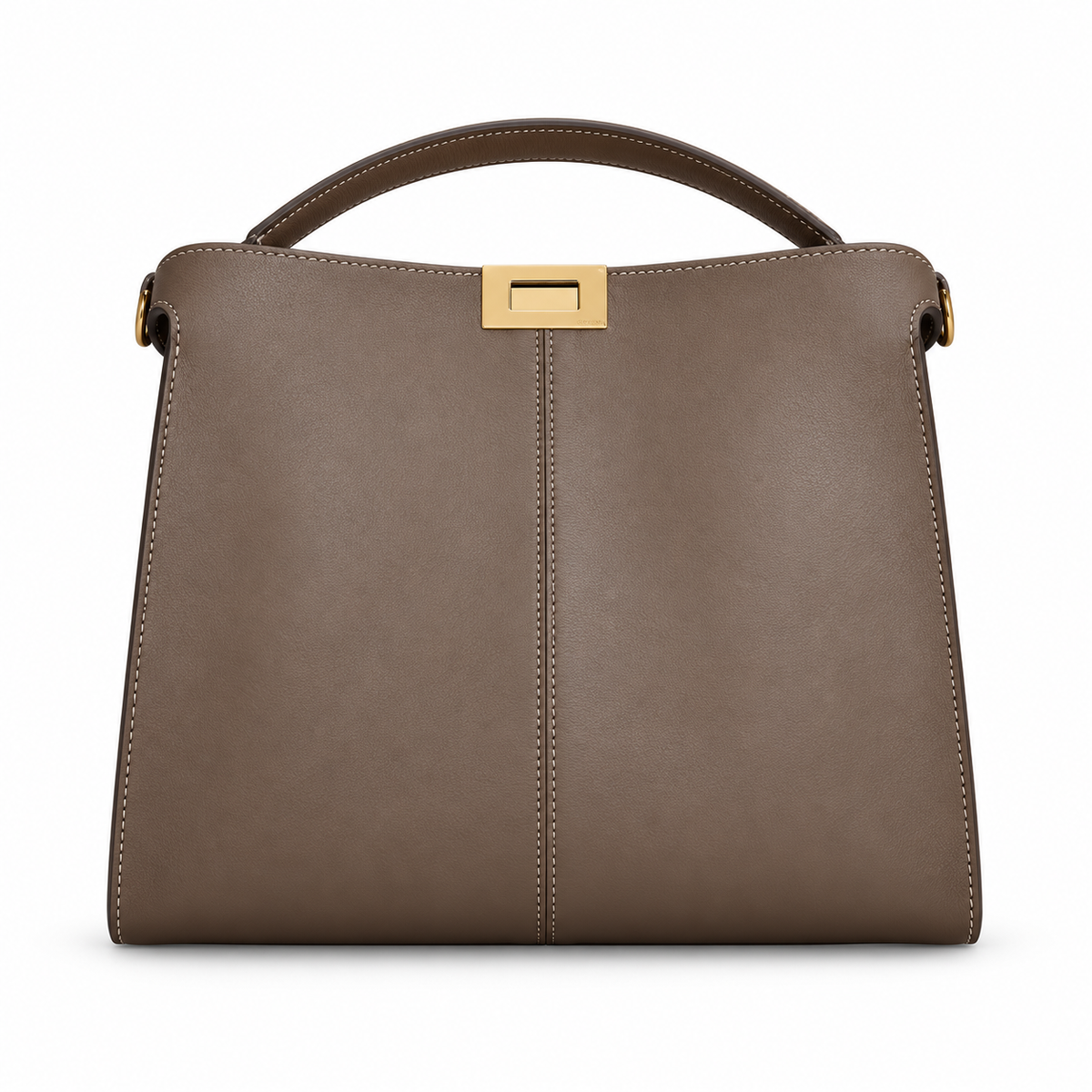 Fendi FF Logo Classic Leather Top Handle Handbag 30cm