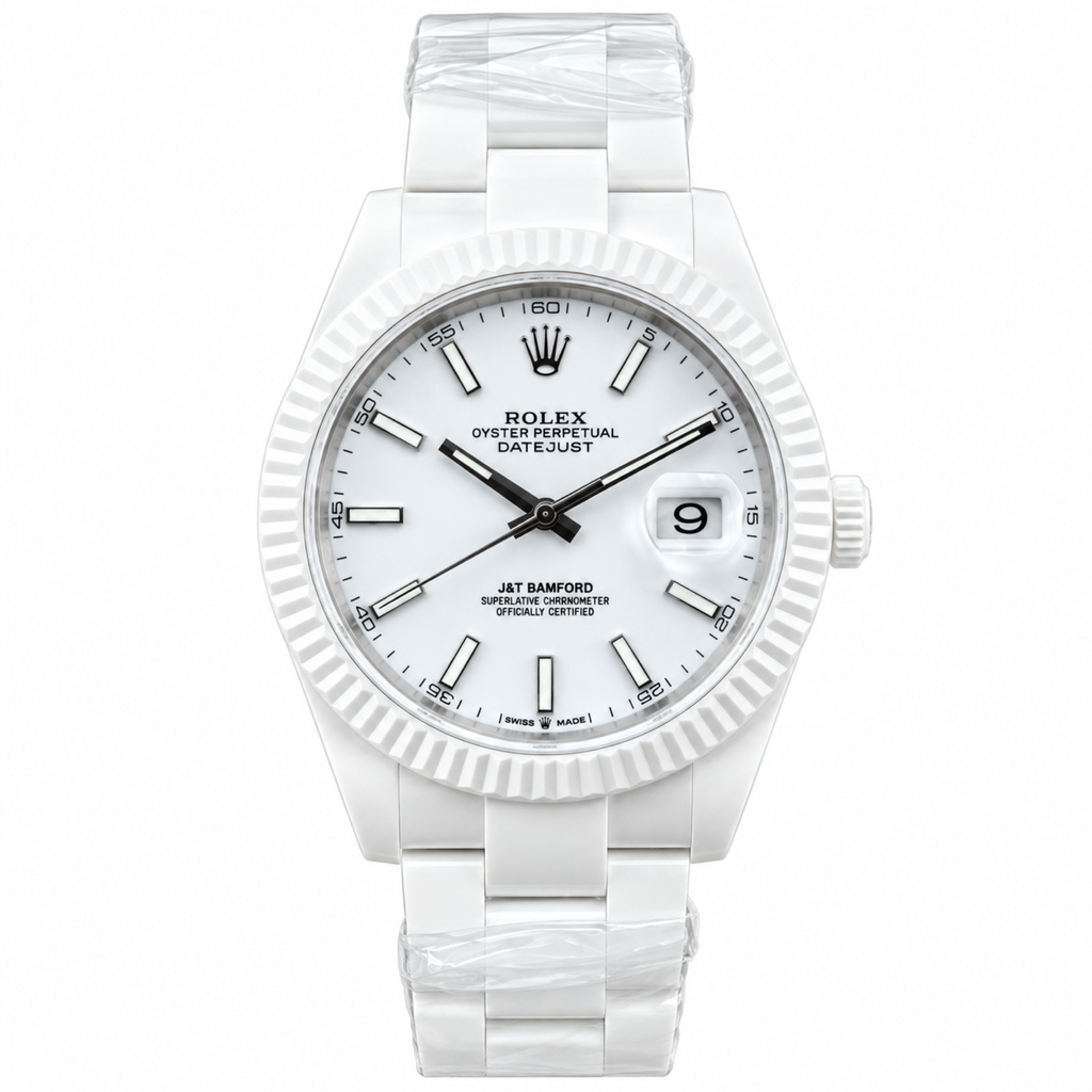 Rolex Datejust 41 White Ceramic White Dial