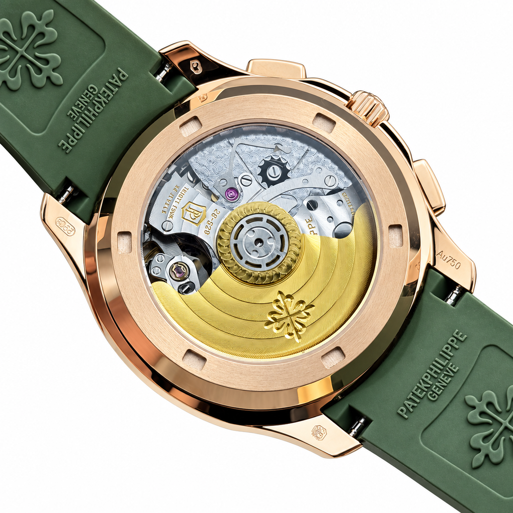 Patek Philippe Rose Gold Aquanaut Chronograph Rainbow Green
