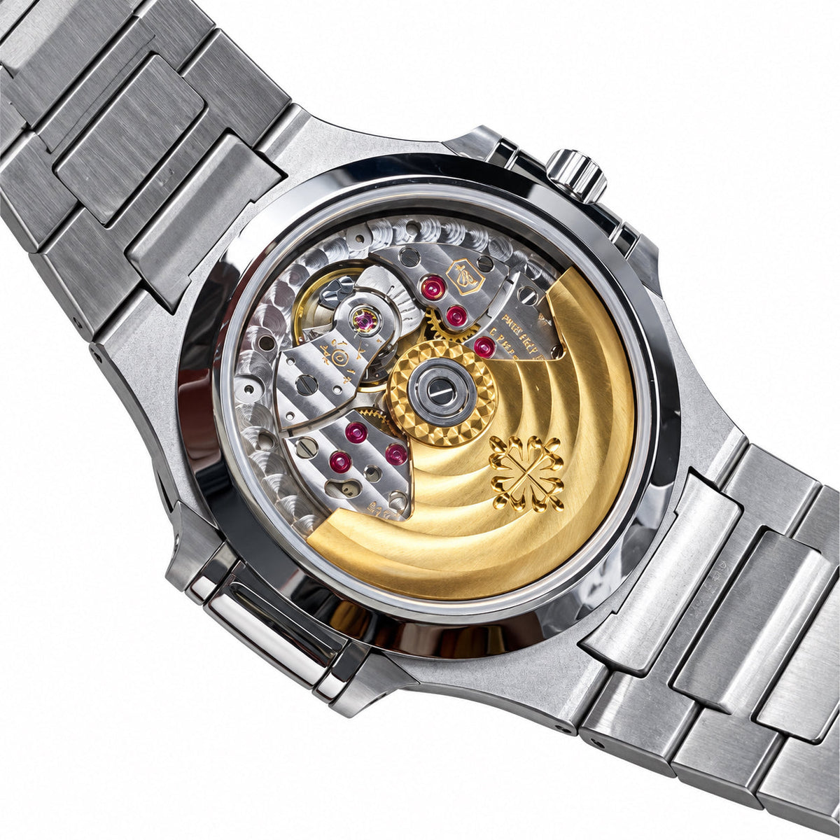 Patek Philippe Nautilus Steel Sapphire Baguette Bezel White Dial 35mm
