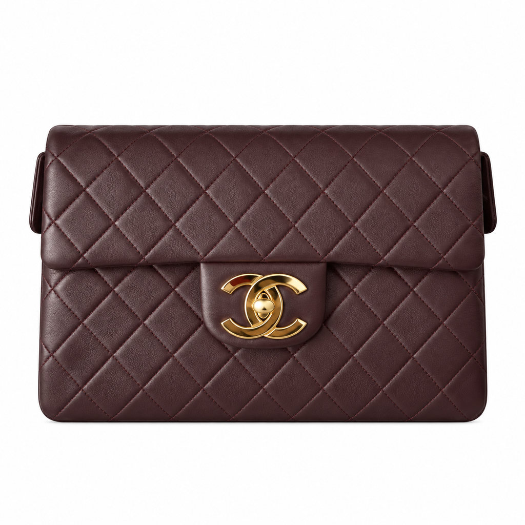 Chanel Quilted Lambskin CC Turn-Lock Backpack Burgundy Gold 28cm