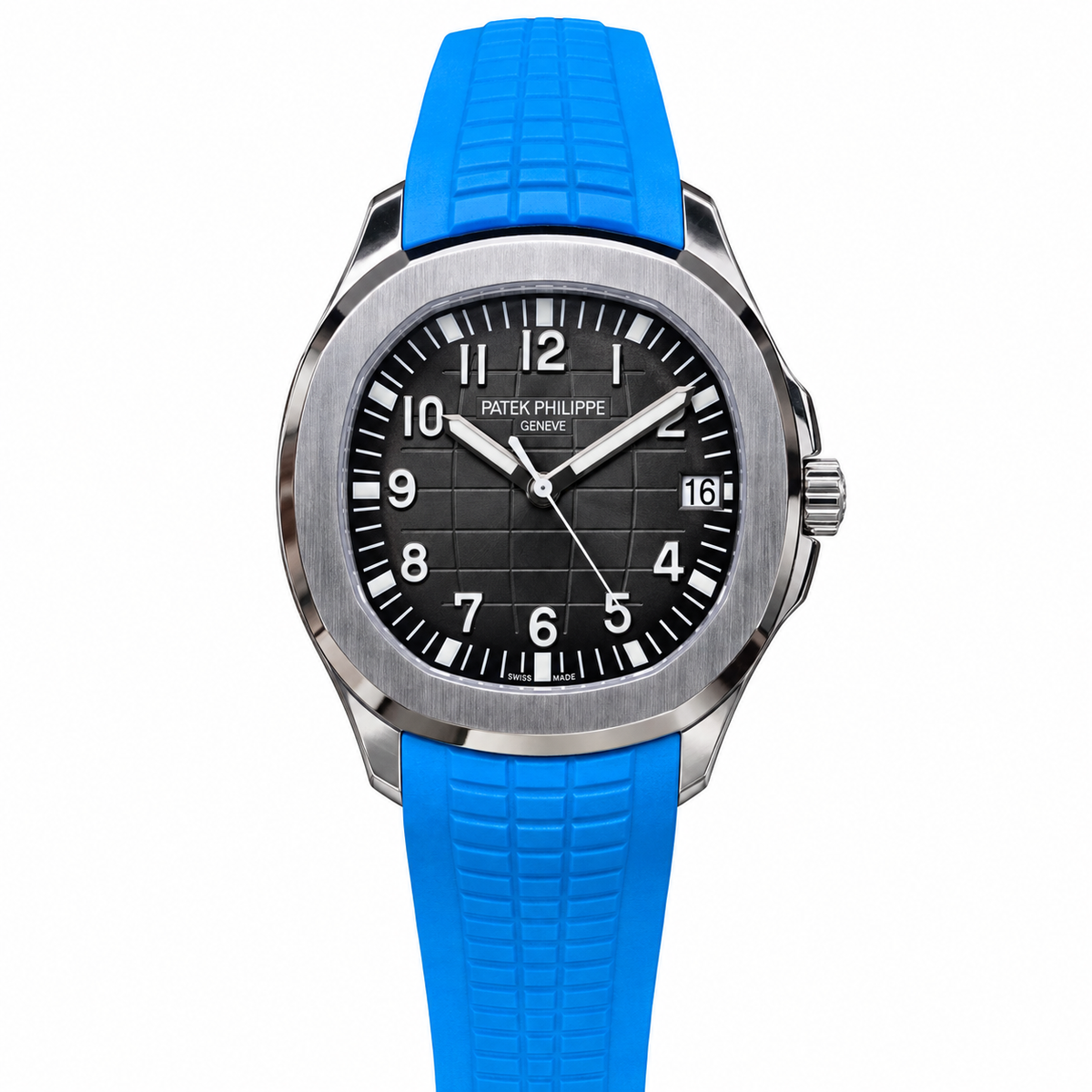 Patek Philippe Aquanaut | Steel Black Dial Blue Strap