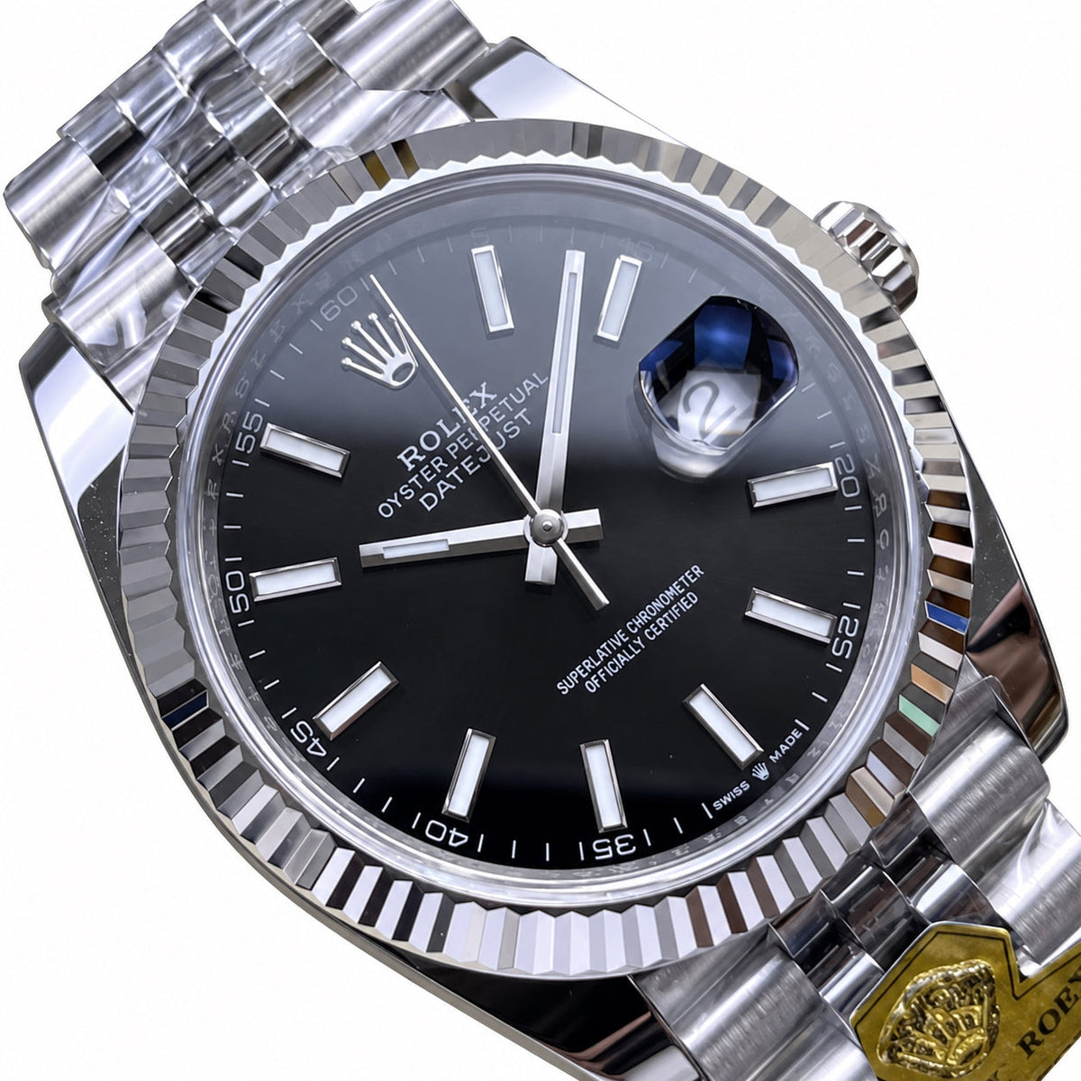 Rolex Datejust 41 Steel Black Dial Jubilee