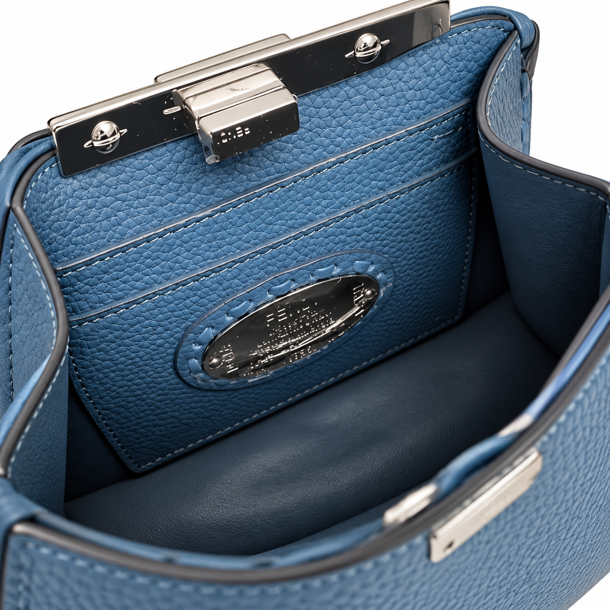 Fendi Classic FF Logo Leather Mini Handbag 20cm