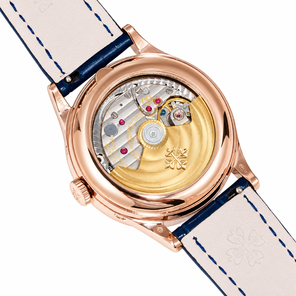Patek Philippe Rose Gold Annual Calendar Diamond Blue Dial