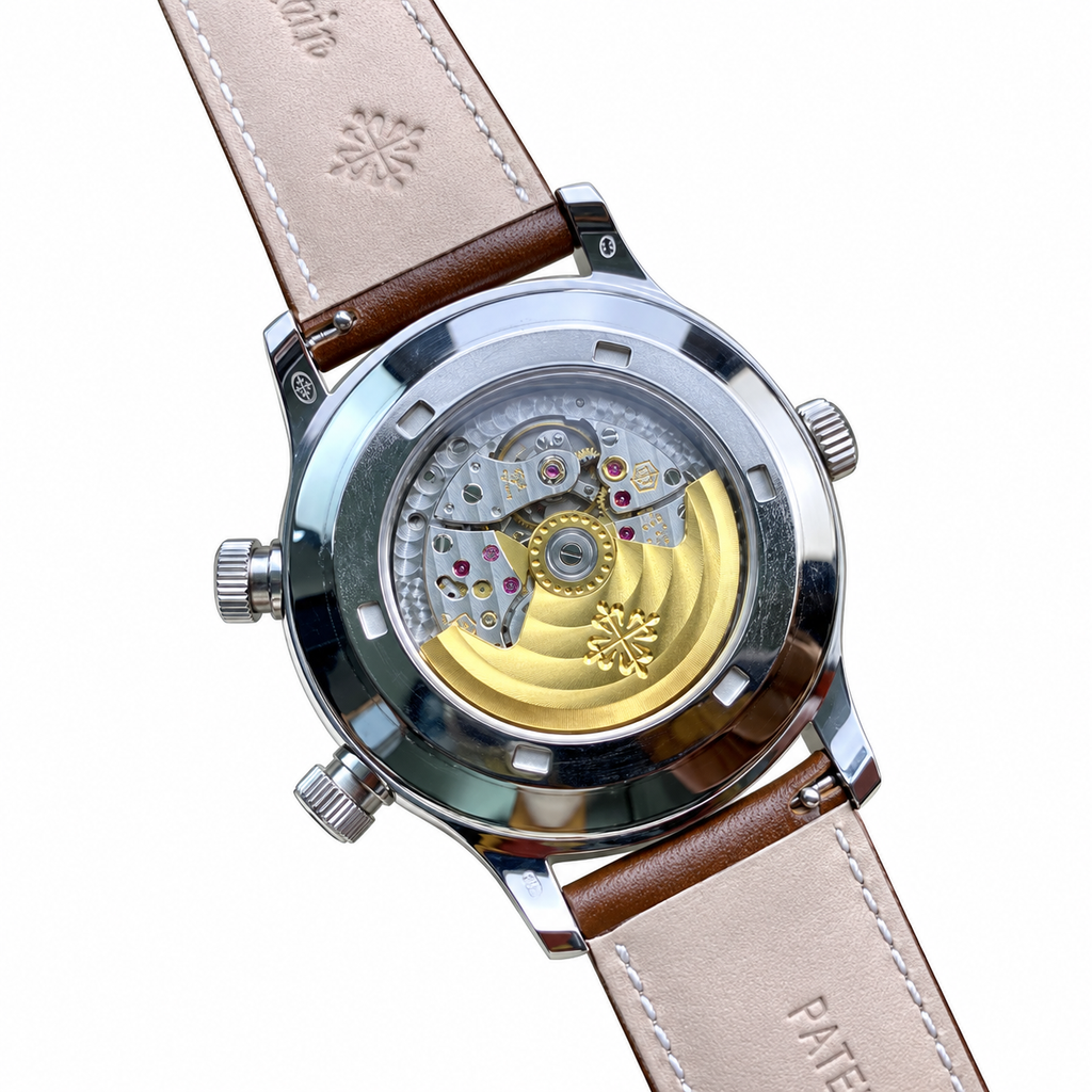 Patek Philippe Calatrava Pilot Travel Time 42mm Steel Blue Dial Dual Time Zone