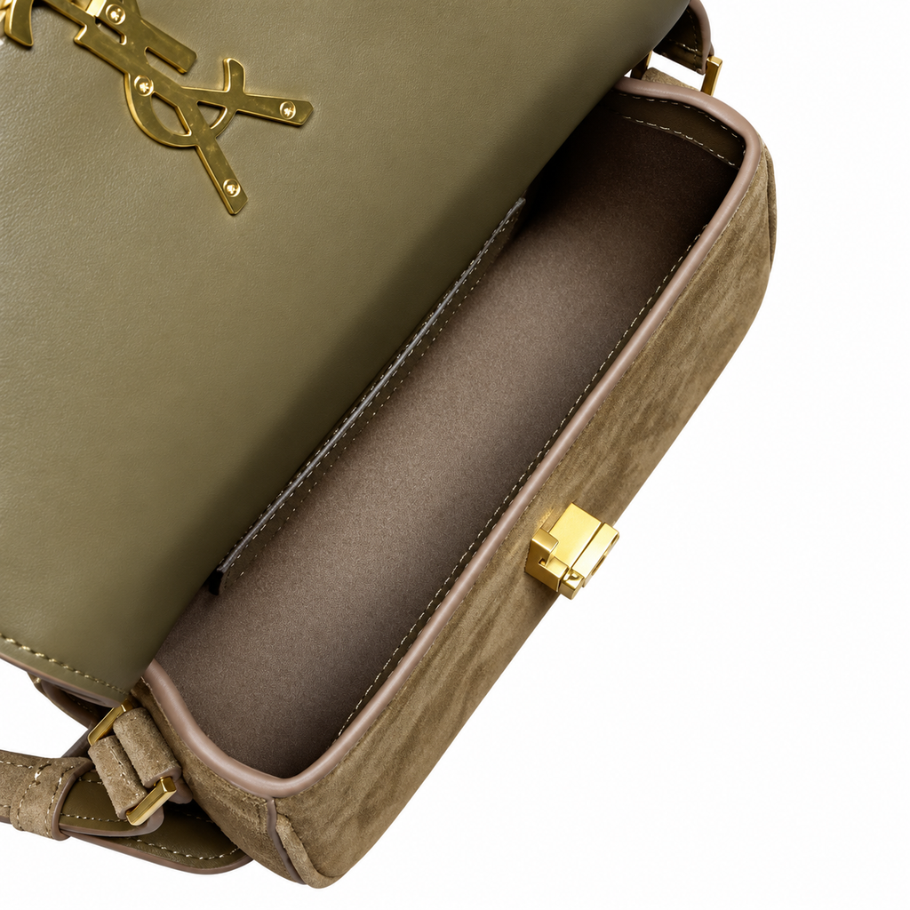 Saint Laurent Solferino Bag – Tan Suede