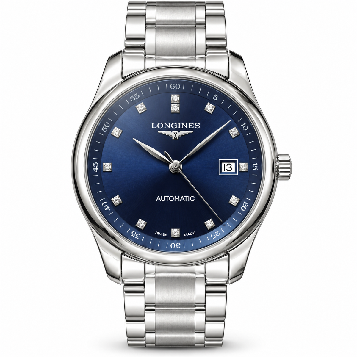 Longines Master Collection – Blue Diamond Dial Steel Bracelet Automatic
