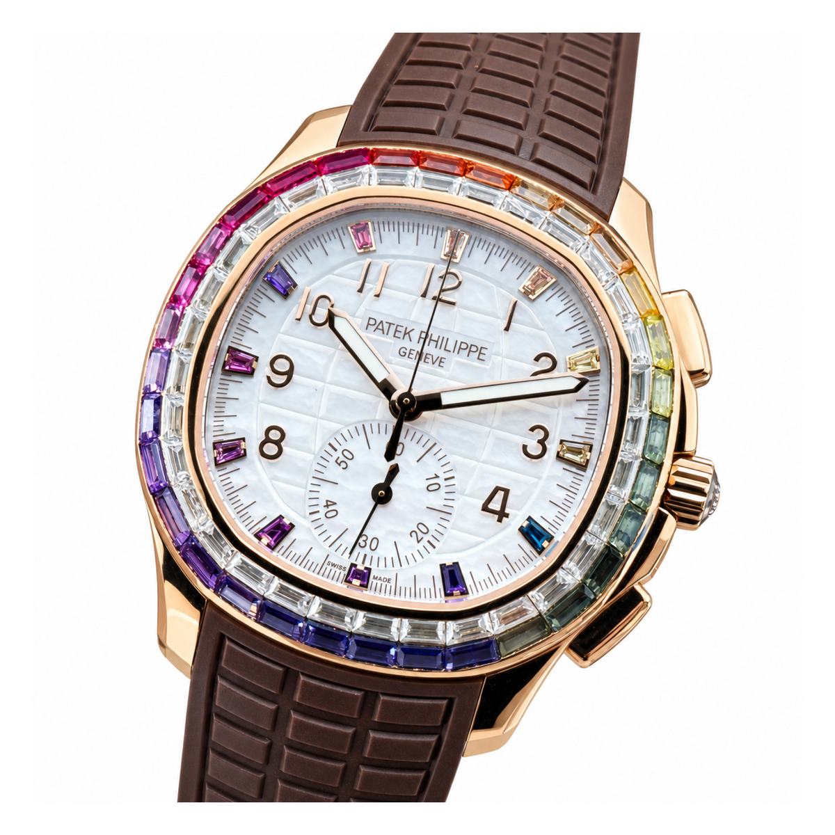 Patek Philippe Rose Gold Aquanaut Chronograph Rainbow Brown