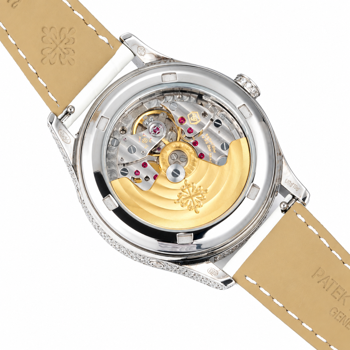 Patek Philippe White Gold Annual Calendar Full Diamond MOP Dial