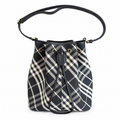 Burberry Heritage Black Check Bucket Bag