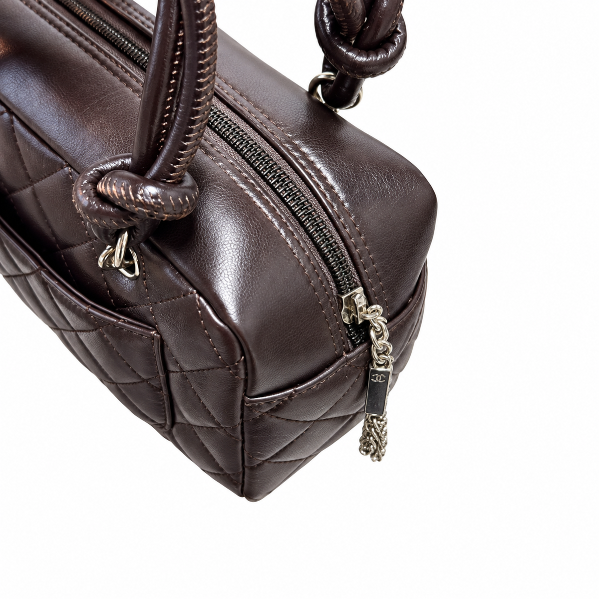 Chanel Compact Quilted Shoulder Bag 21cm