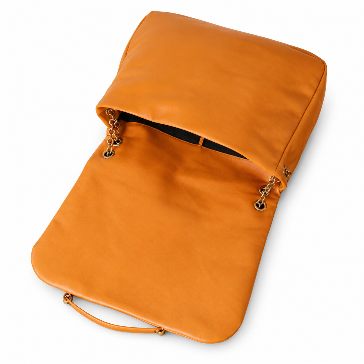 YSL Jamie Quilted Leather Flap Shoulder Bag Orange