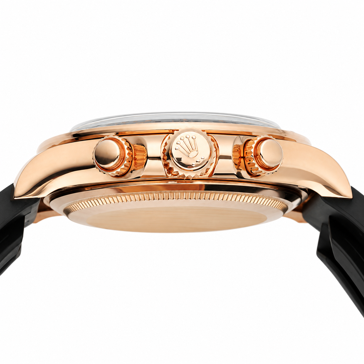 Rolex Everose Gold Daytona Black Pink Subdial Watch