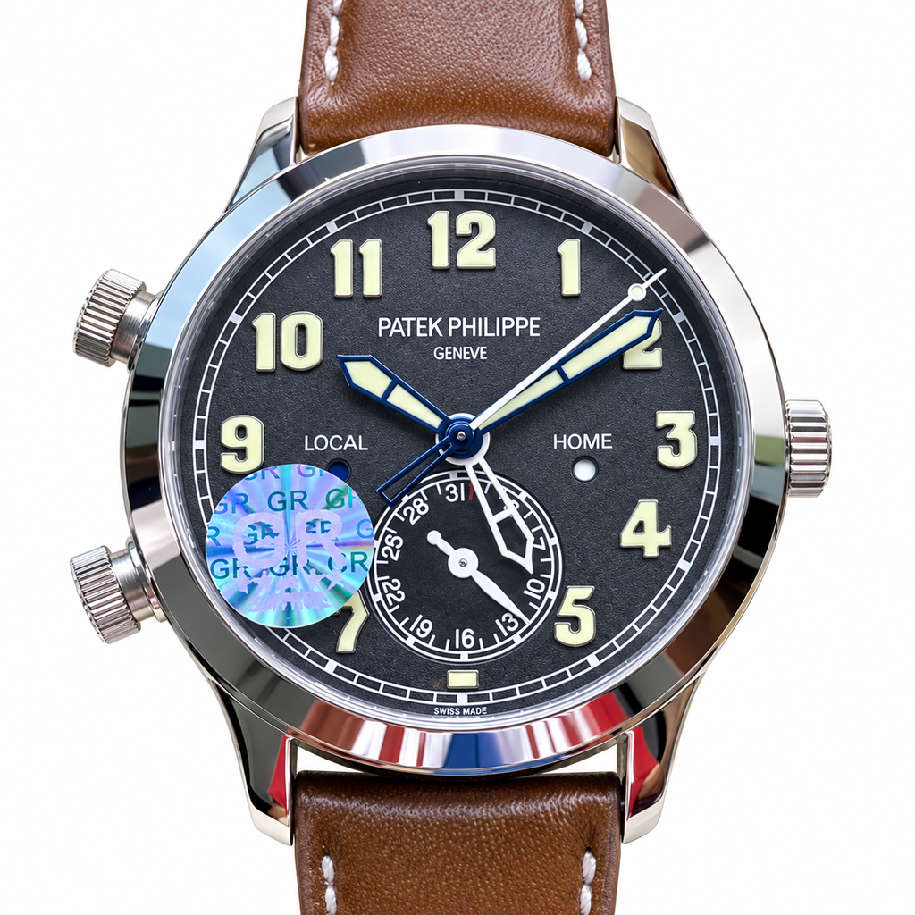 Patek Philippe Calatrava Pilot Travel Time 42mm Steel Anthracite Dial Dual Time Zone