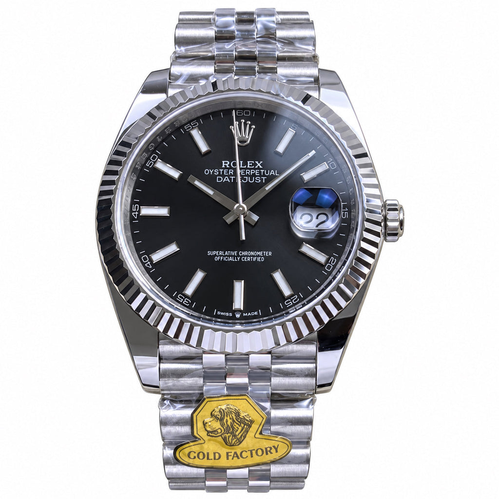 Rolex Datejust 41 Steel Black Dial Jubilee