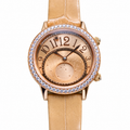 Patek Philippe Rose Gold Diamond Bezel Moon Dial