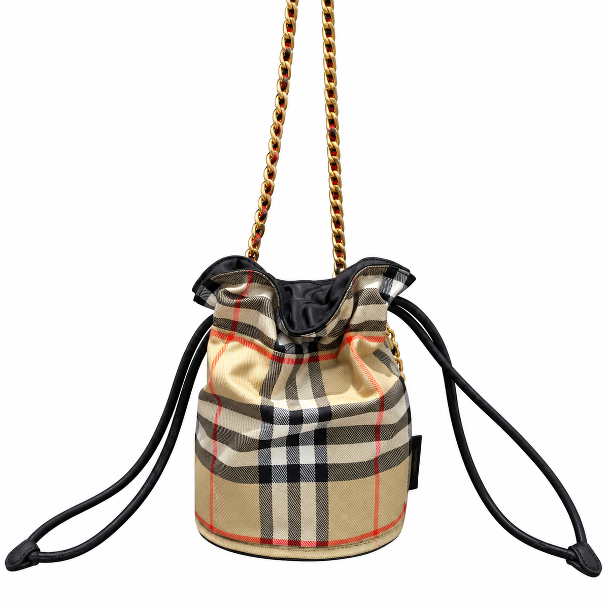 Burberry Midnight Quilted Mini Bucket Bag