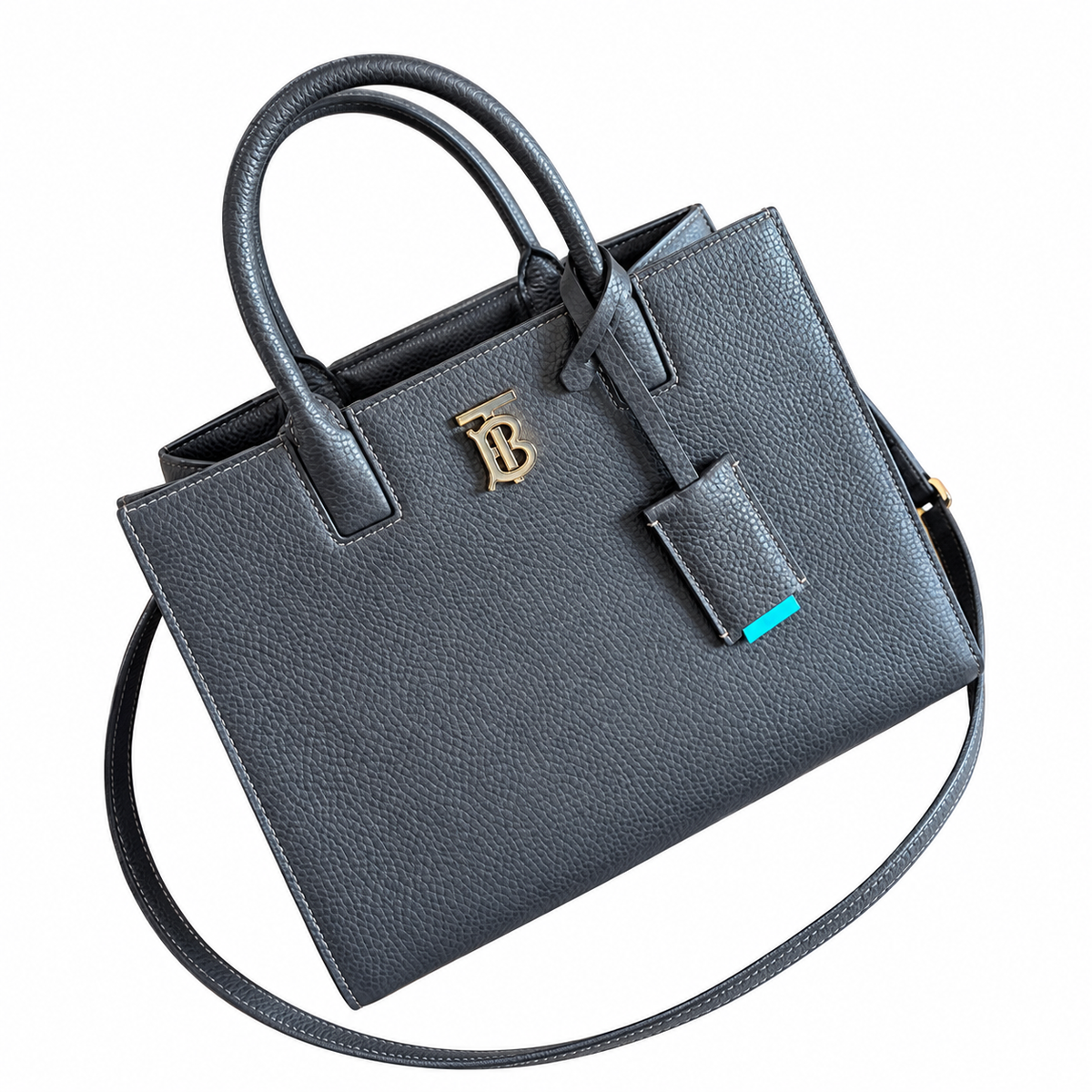 Burberry Slate TB Monogram Top Handle Bag