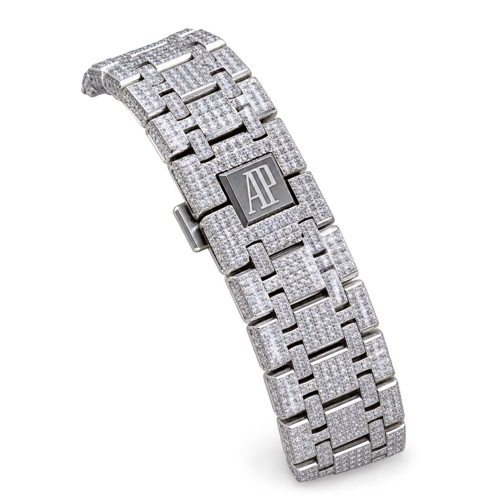 Audemars Piguet Royal Oak Full Diamond Steel Arabic Dial