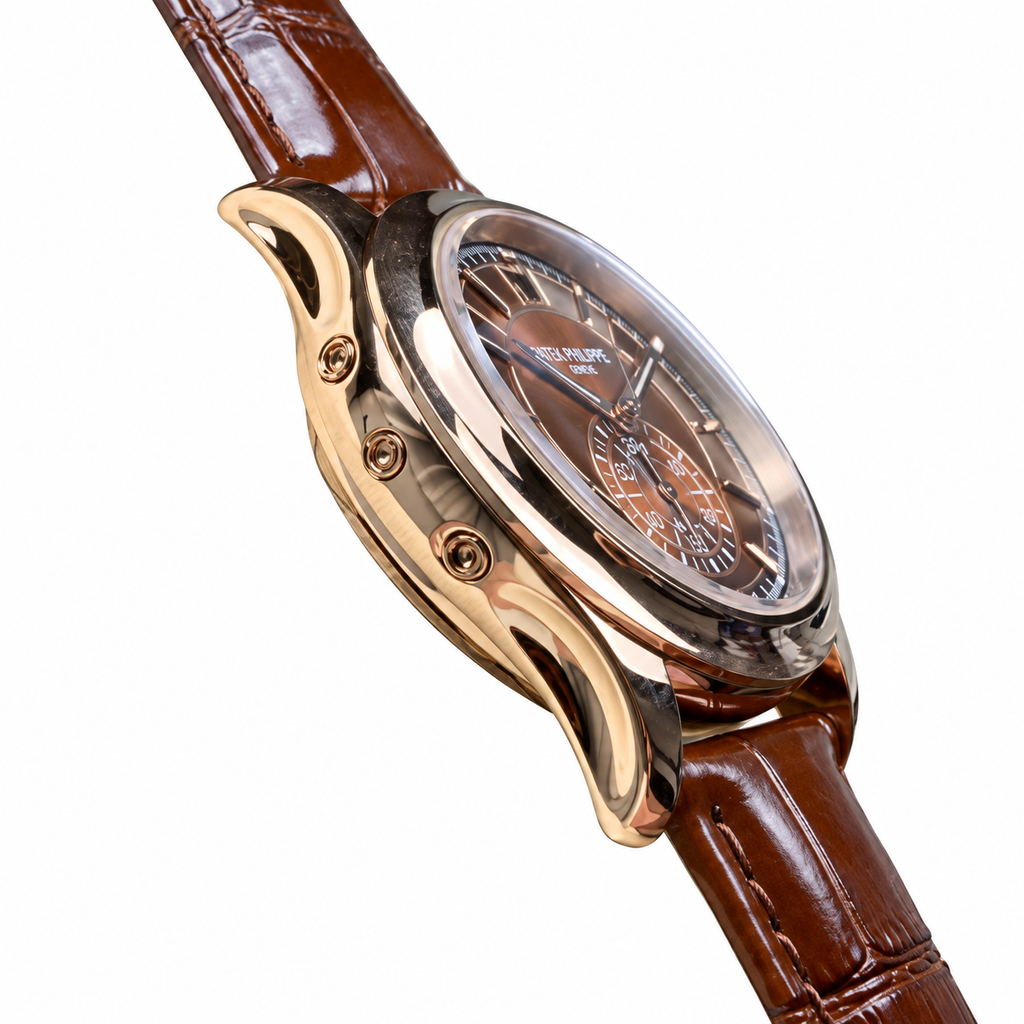 Patek Philippe Complications Rose Gold Chronograph Tobacco Brown Dial 40mm