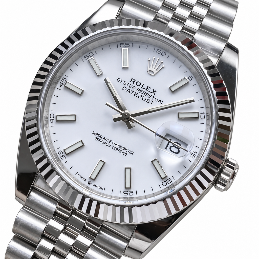 Rolex Datejust 41 Steel White Dial Jubilee