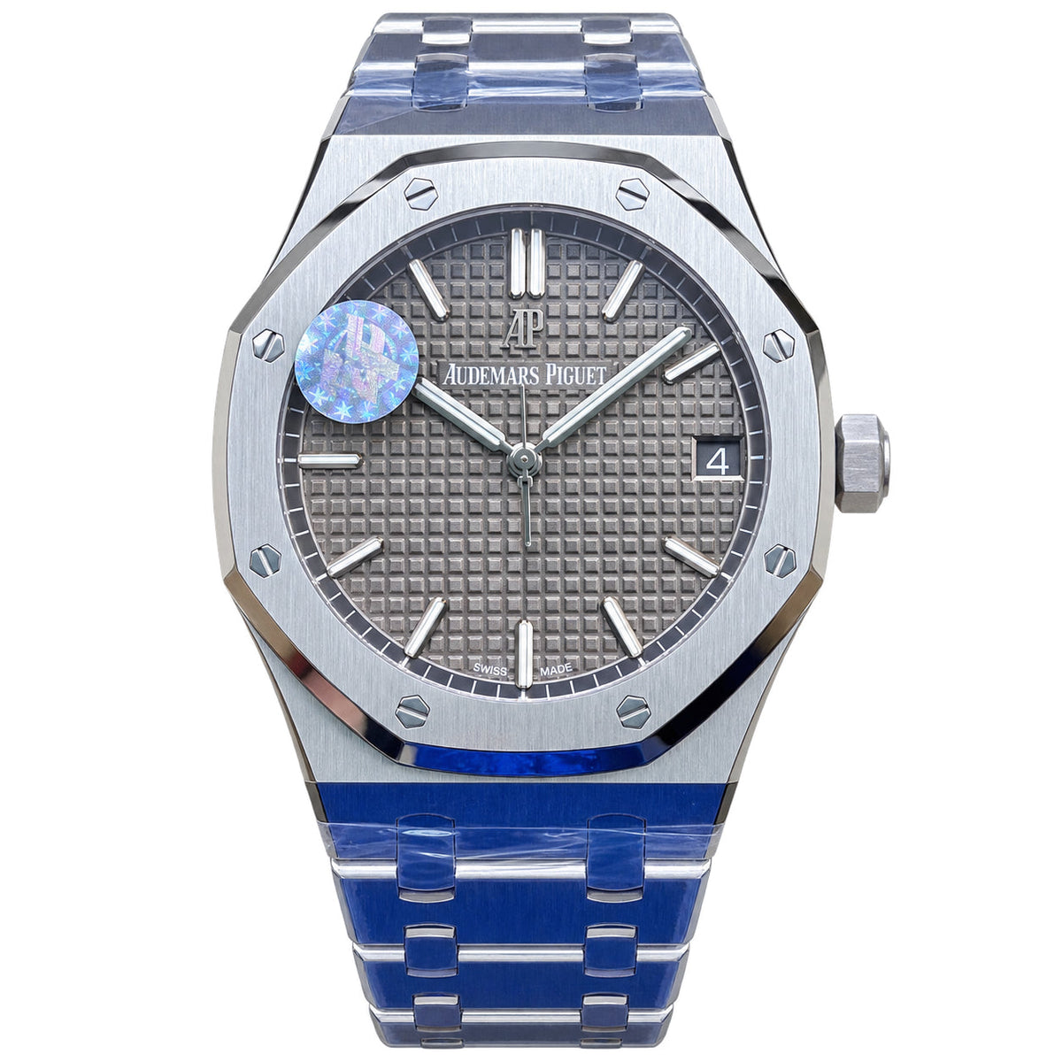 Audemars Piguet Royal Oak Automatic Grey Petite Tapisserie Dial Stainless Steel Integrated Bracelet